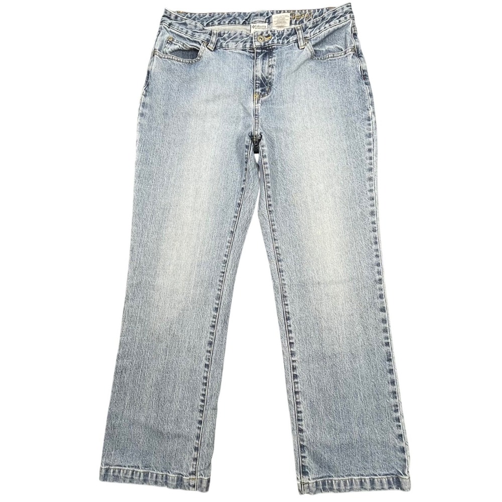 Columbia Light Wash Straight Leg Denim Jeans Women 12 Short
